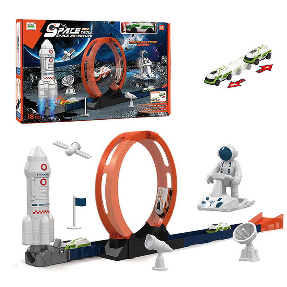 Pista Espacial Loop Space Adventure 18 Piezas con Cohete