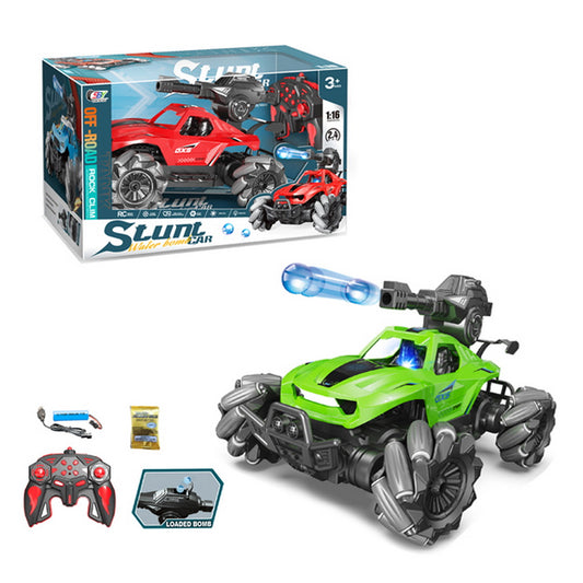 Auto RC Lanza Pelotitas Stunt Water Bomb Car 1:16 2.4GHz