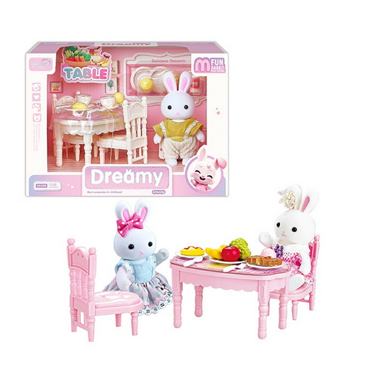 Set Comedor con Conejito – Mesa y Accesorios Juego de Roles