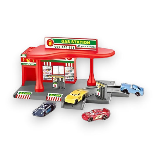Pista 3D Estación de Servicio – Cars Disney con Carro Incluido