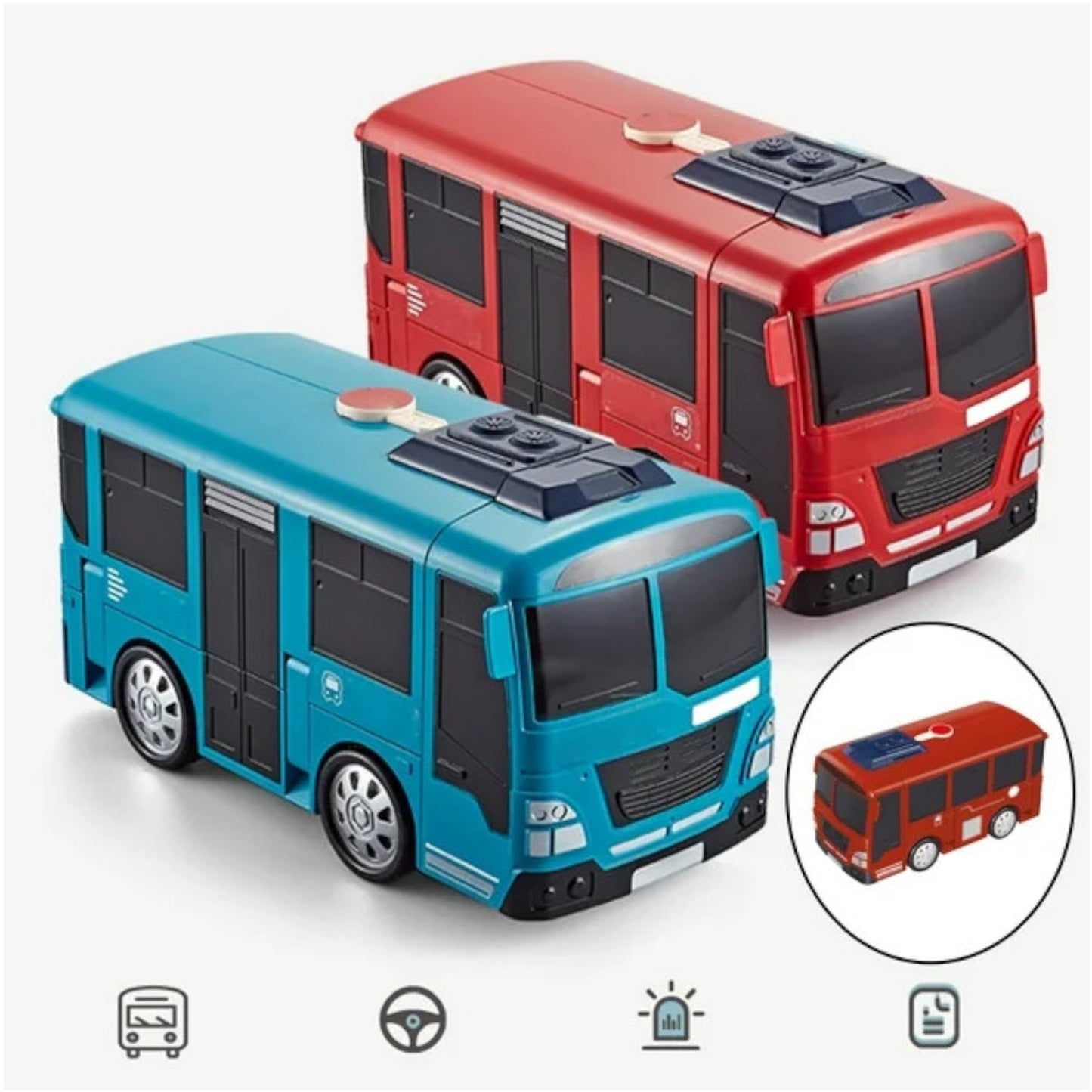 Autobús Multifunción Sunnimix Rojo – Juguete 2 en 1 para Bebés