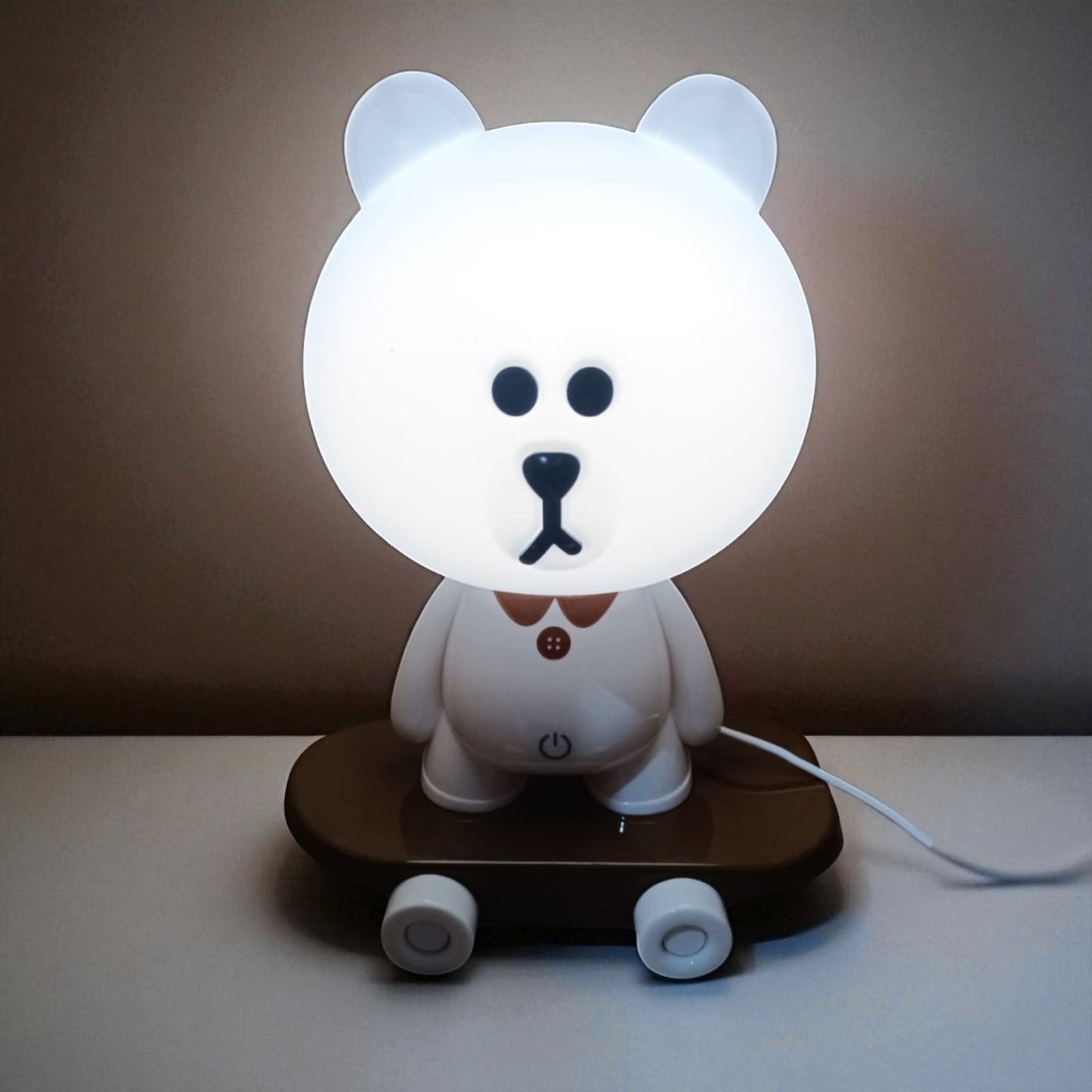 Lampara de Velador Infantil Oso Luminoso Luz Led Usb