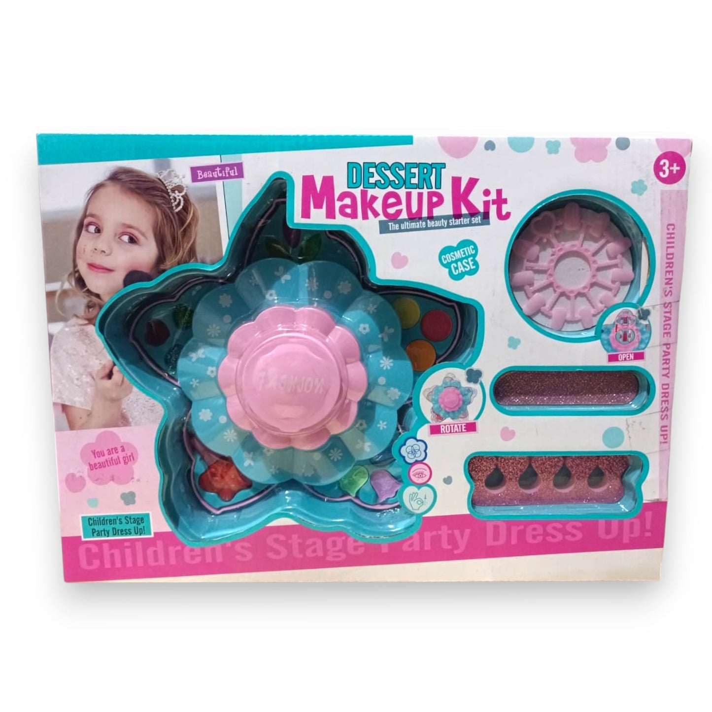 Set de Maquillaje Infantil en Forma de Flor | Juguete Creativo para Niñas