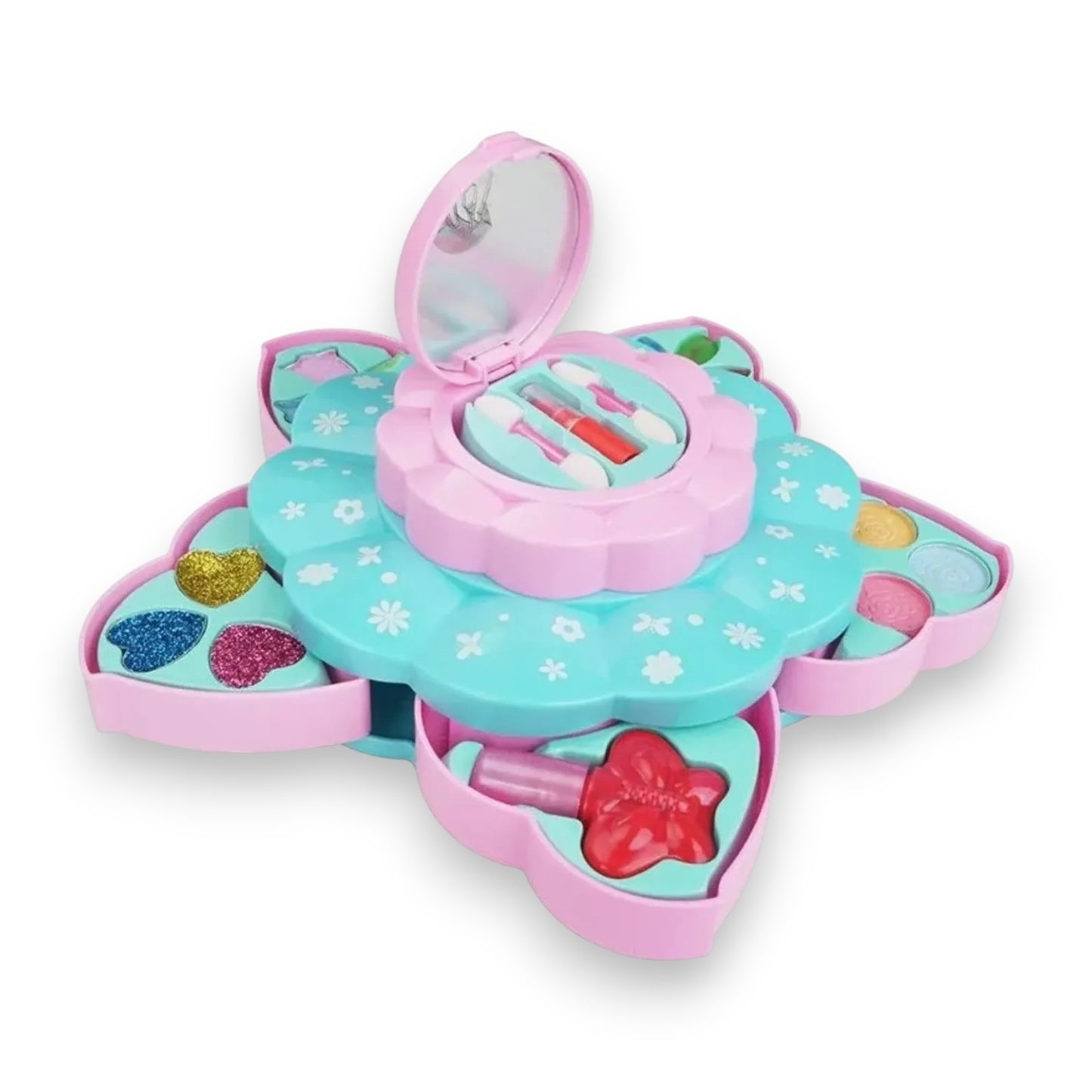 Set de Maquillaje Infantil en Forma de Flor | Juguete Creativo para Niñas
