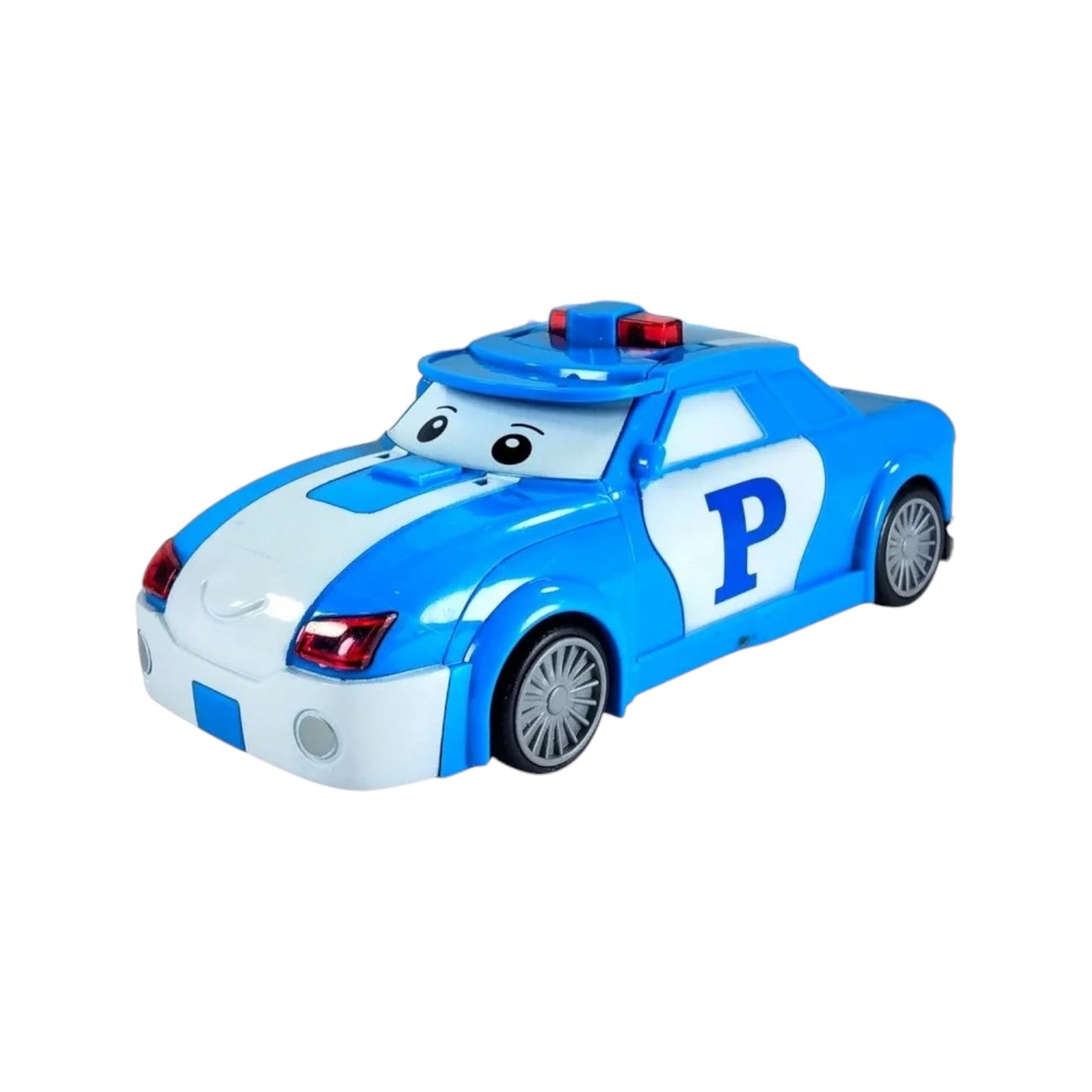 Auto Policía Convertible a Robot Azul - Juguete Transformers