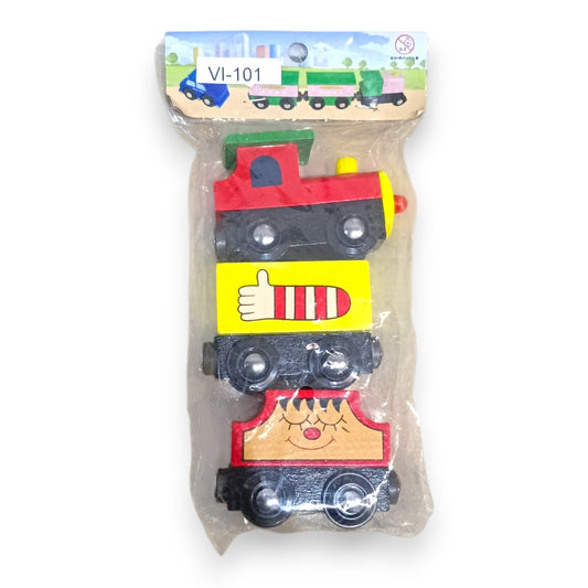 Set de 3 Vehículos de Madera con Imanes | 5 Modelos a Elección