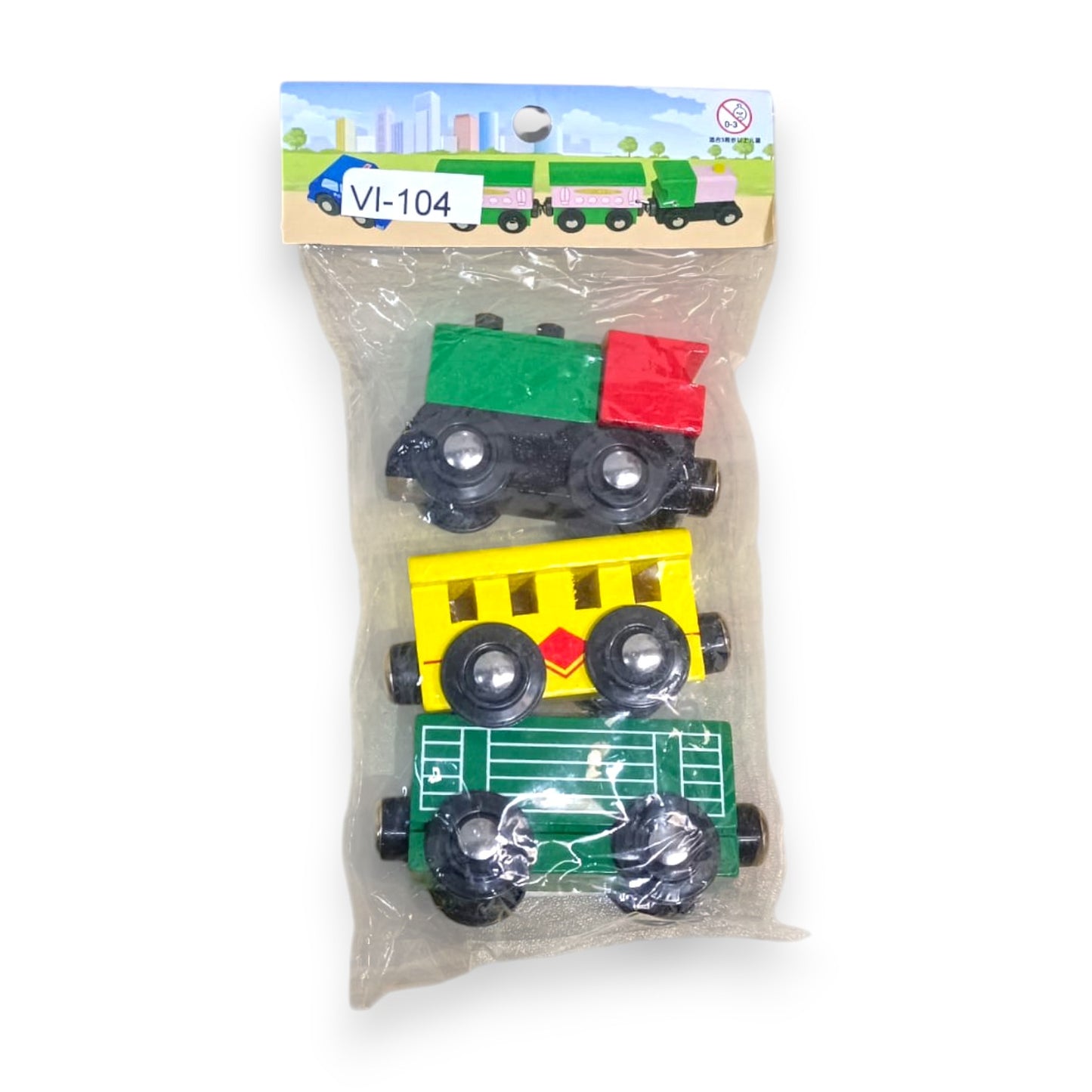 Set de 3 Vehículos de Madera con Imanes | 5 Modelos a Elección