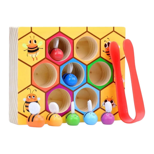 Juego de Abeja Montessori | Juguete de Madera Educativo para Niños