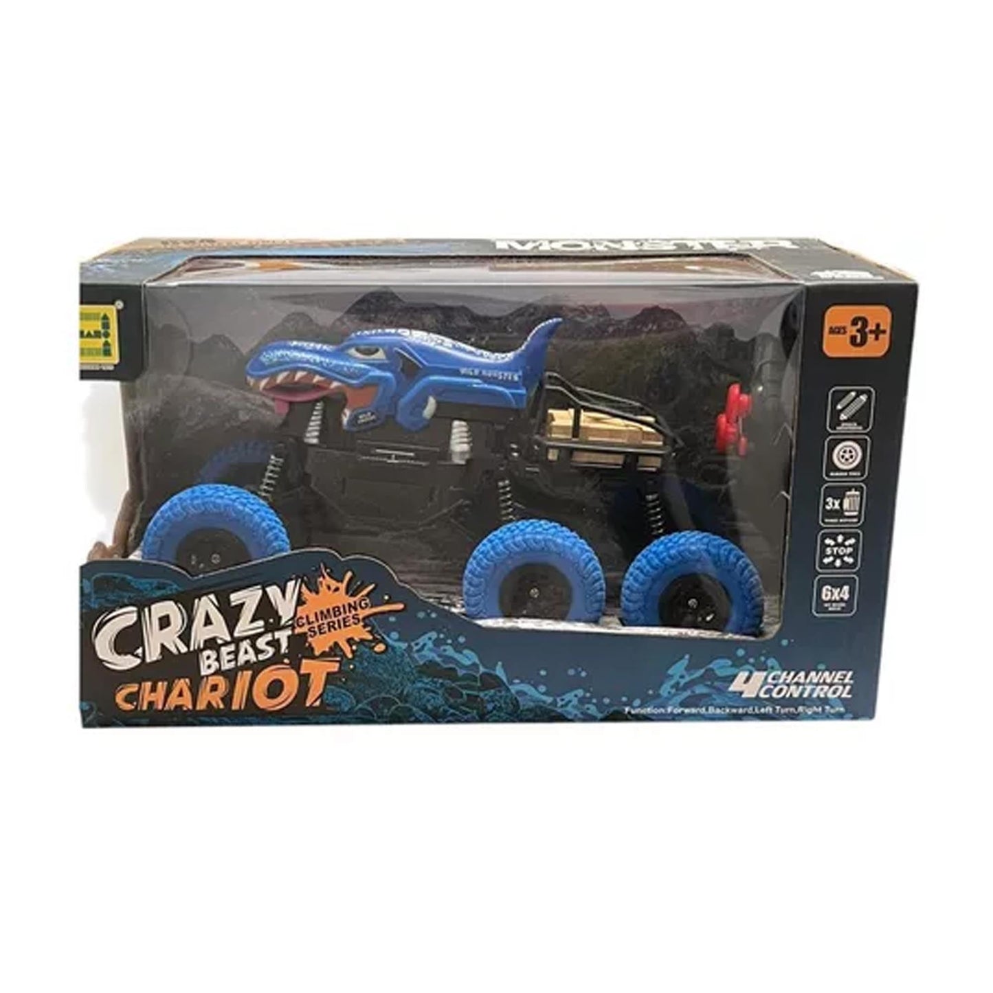 Auto Monstruo Dragón A Control Remoto Con  6 Ruedas