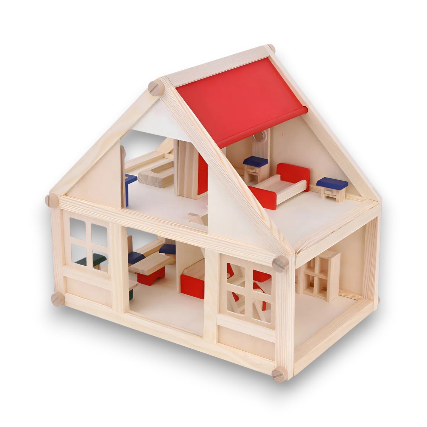 Casa Madera Muñecas con Mini Muebles