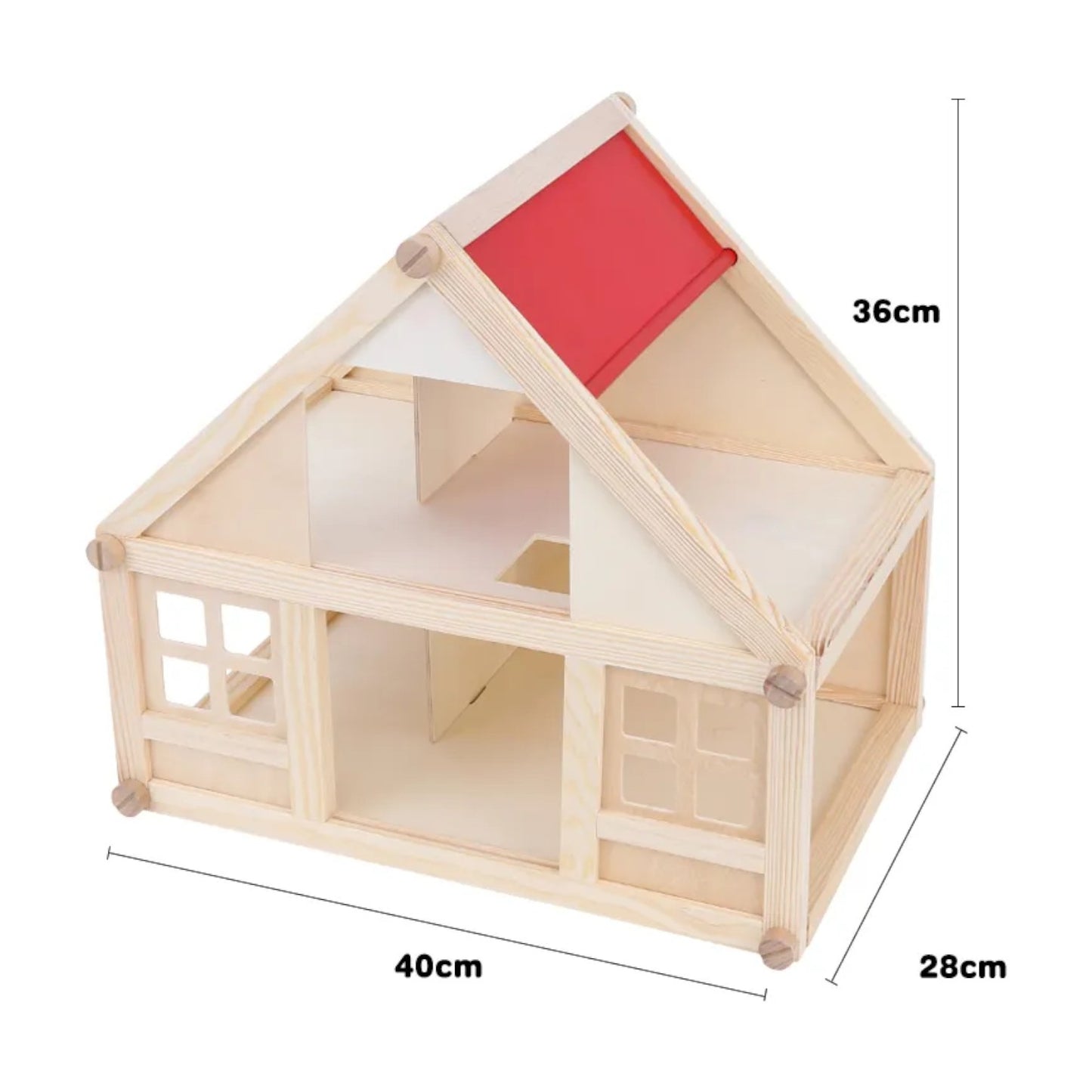 Casa Madera Muñecas con Mini Muebles