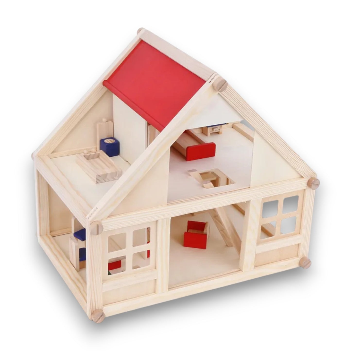 Casa Madera Muñecas con Mini Muebles