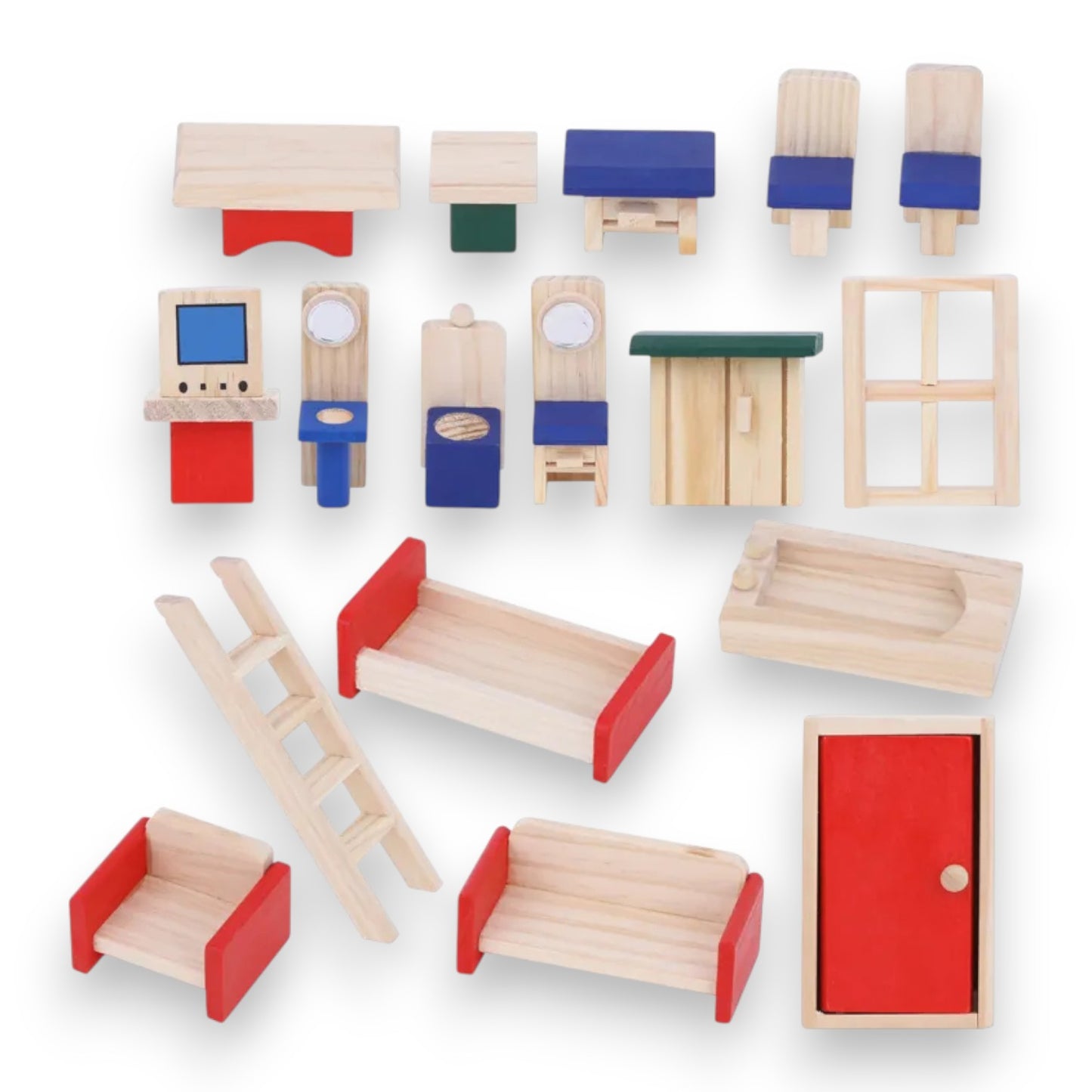 Casa Madera Muñecas con Mini Muebles