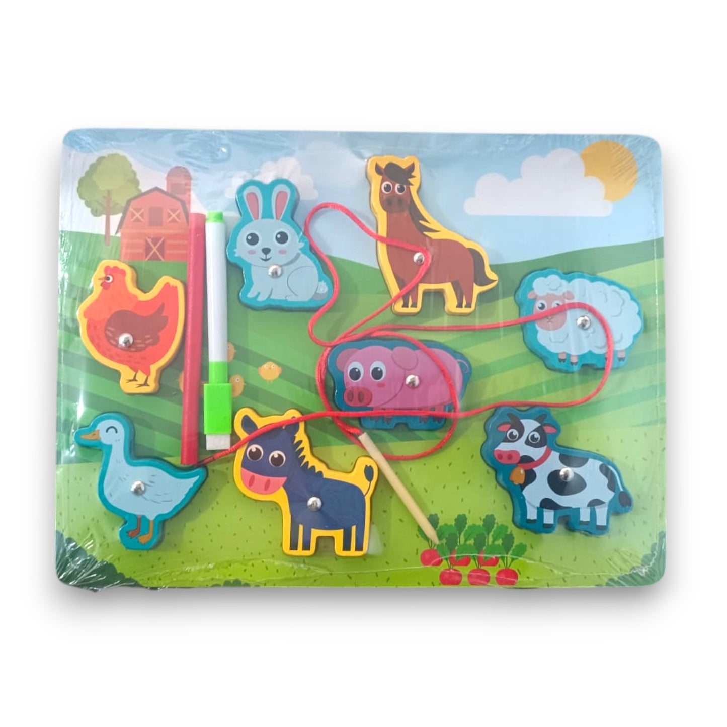 Juego Pesca Magnéticos Puzzle Rompecabeza Granja