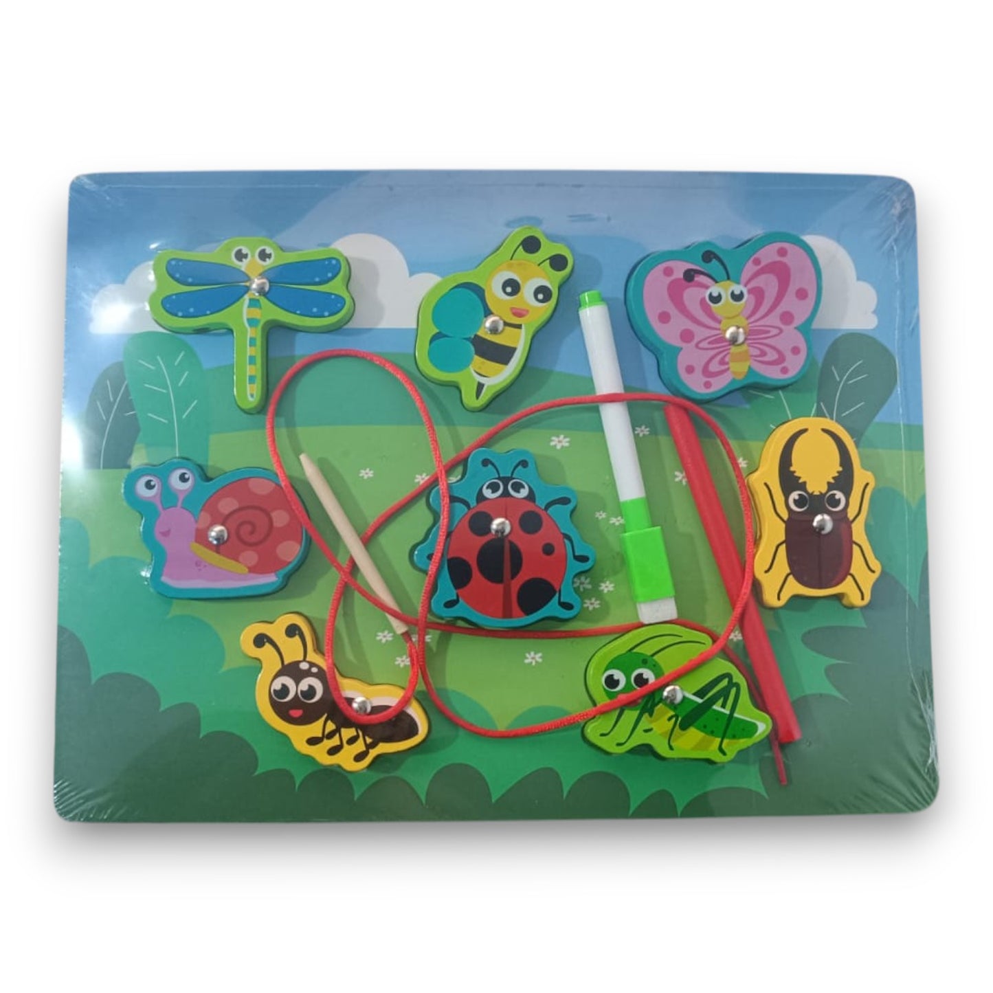 Juego Pesca Magnéticos Puzzle Rompecabeza Insectos