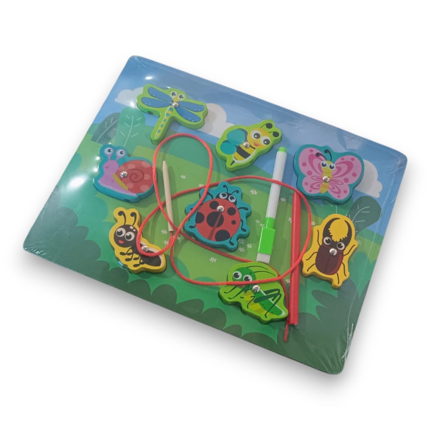 Juego Pesca Magnéticos Puzzle Rompecabeza Insectos