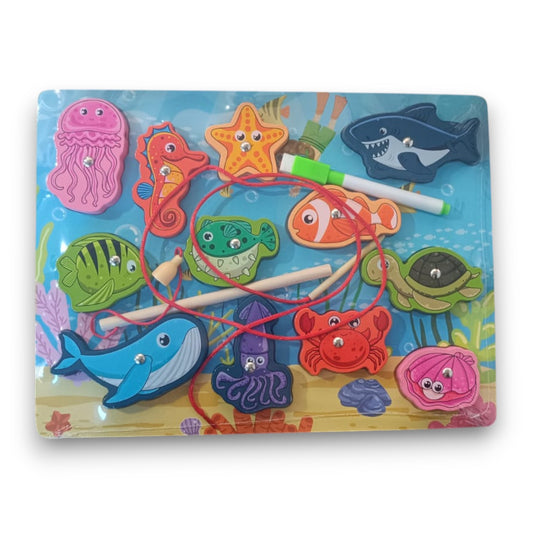 Juego Pesca Magnéticos Puzzle Rompecabeza Marino