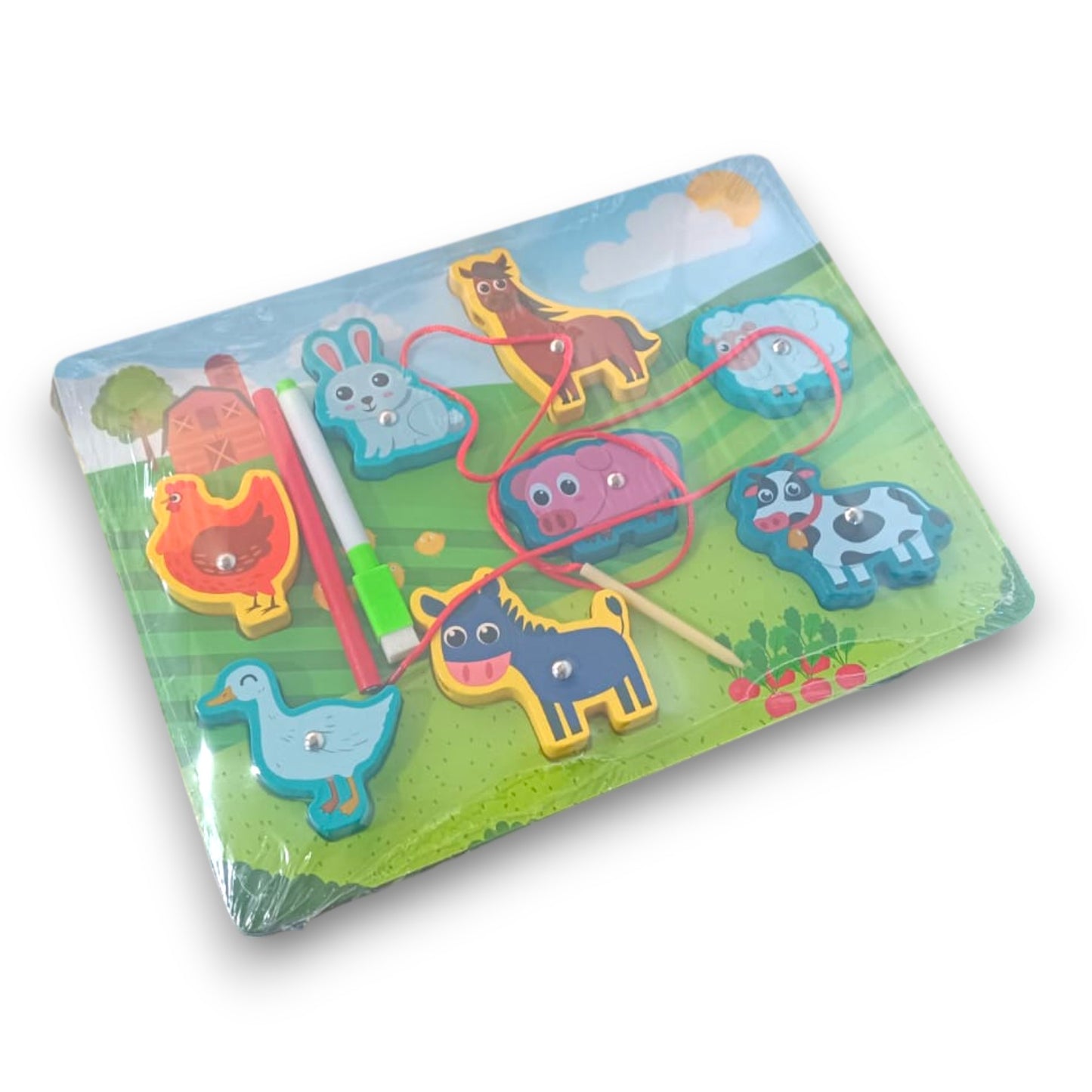 Juego Pesca Magnéticos Puzzle Rompecabeza Granja