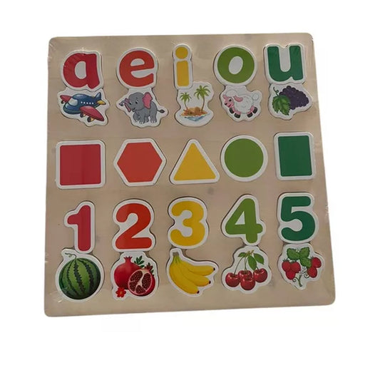Juego Puzzles Rompecabezas Didáctico De Numero Y Vocales