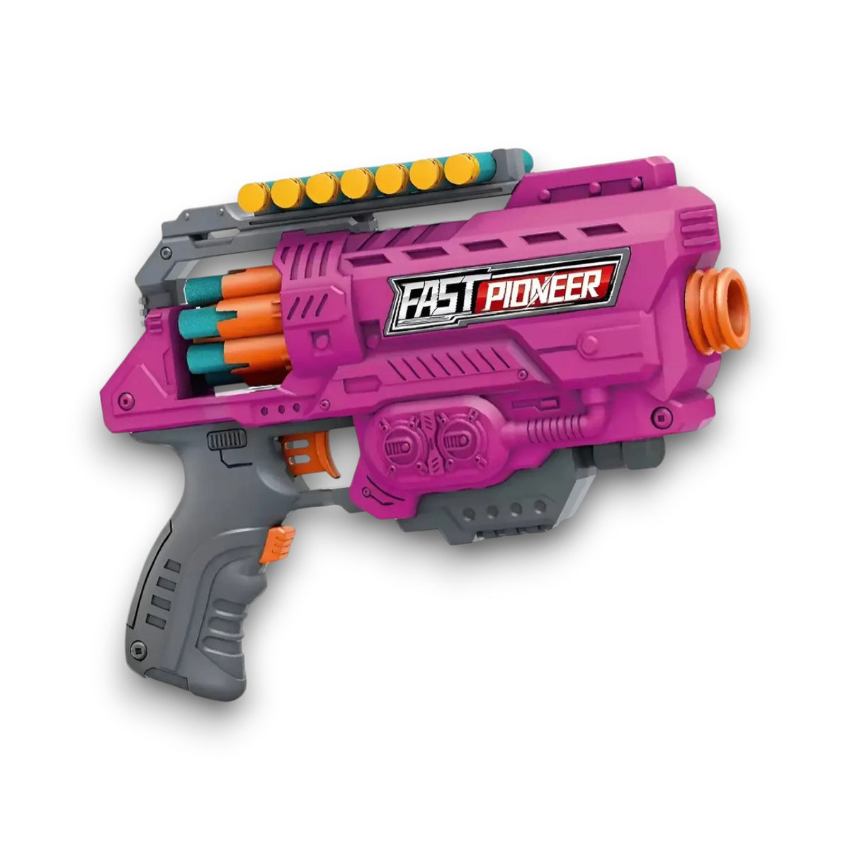 Lanza Dardos Pink Fast Pioneer con 16 Dardos de Espuma