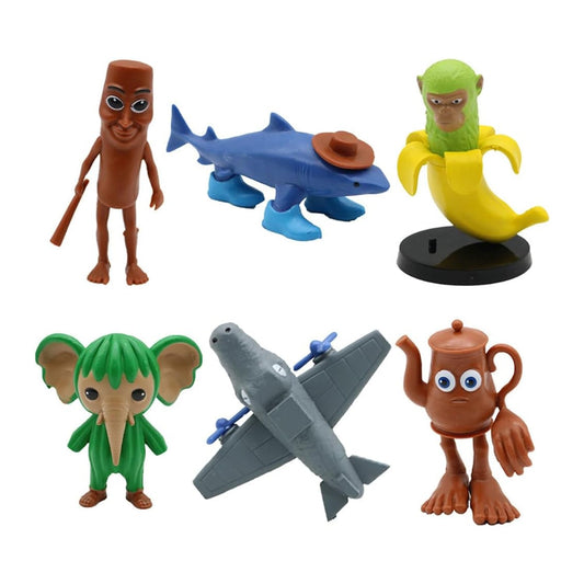 Brainrot Set 6 Figuras Colección Tralalero Tung Sahur