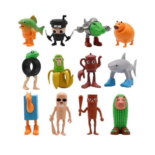 Brainrot Set 12 Figuras Colección Bombardiro Lirilì Chimpanzini