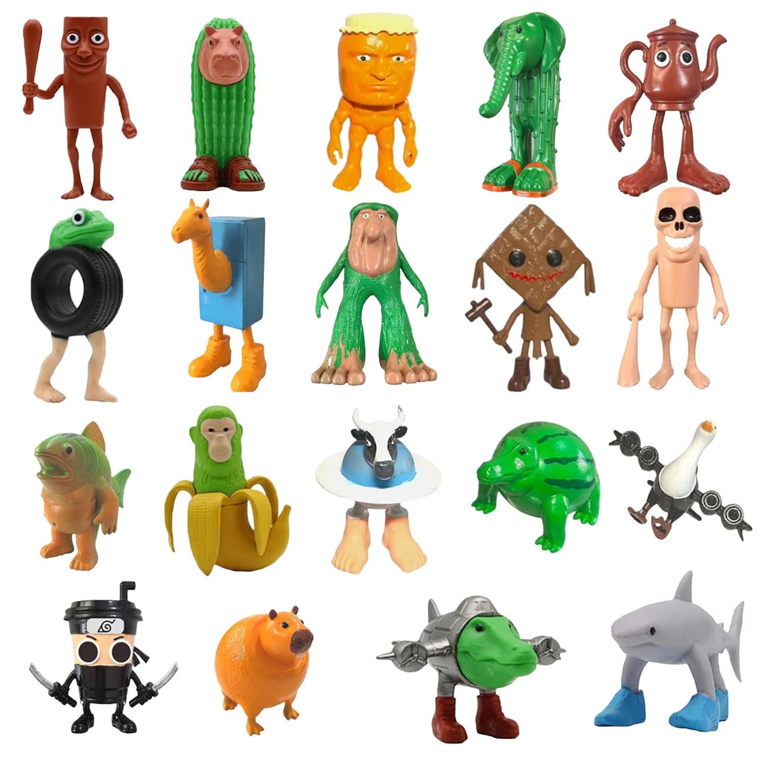 Brainrot Set 19 Figuras Colección Frigo Camelo Capuccino Assassino