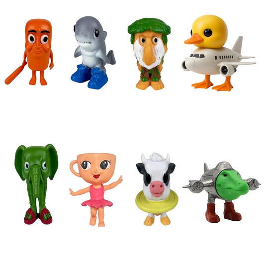 Brainrot Set 8 Figuras mini Colección  Ballerina Cappucina Bombardiro Crocodilo