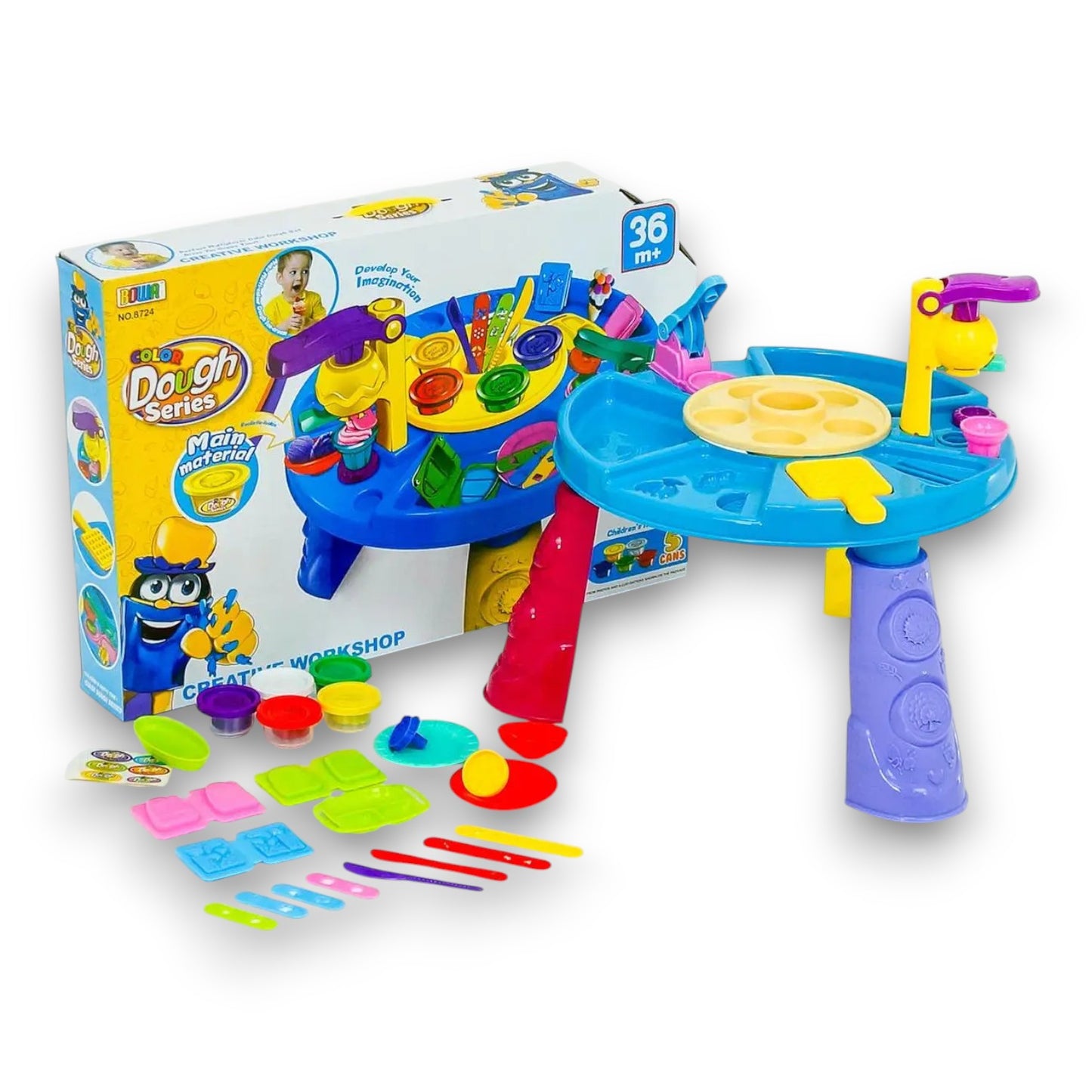 Mesa Didáctica Infantil con Plasticina y Accesorios | Juego Creativo 34 Piezas