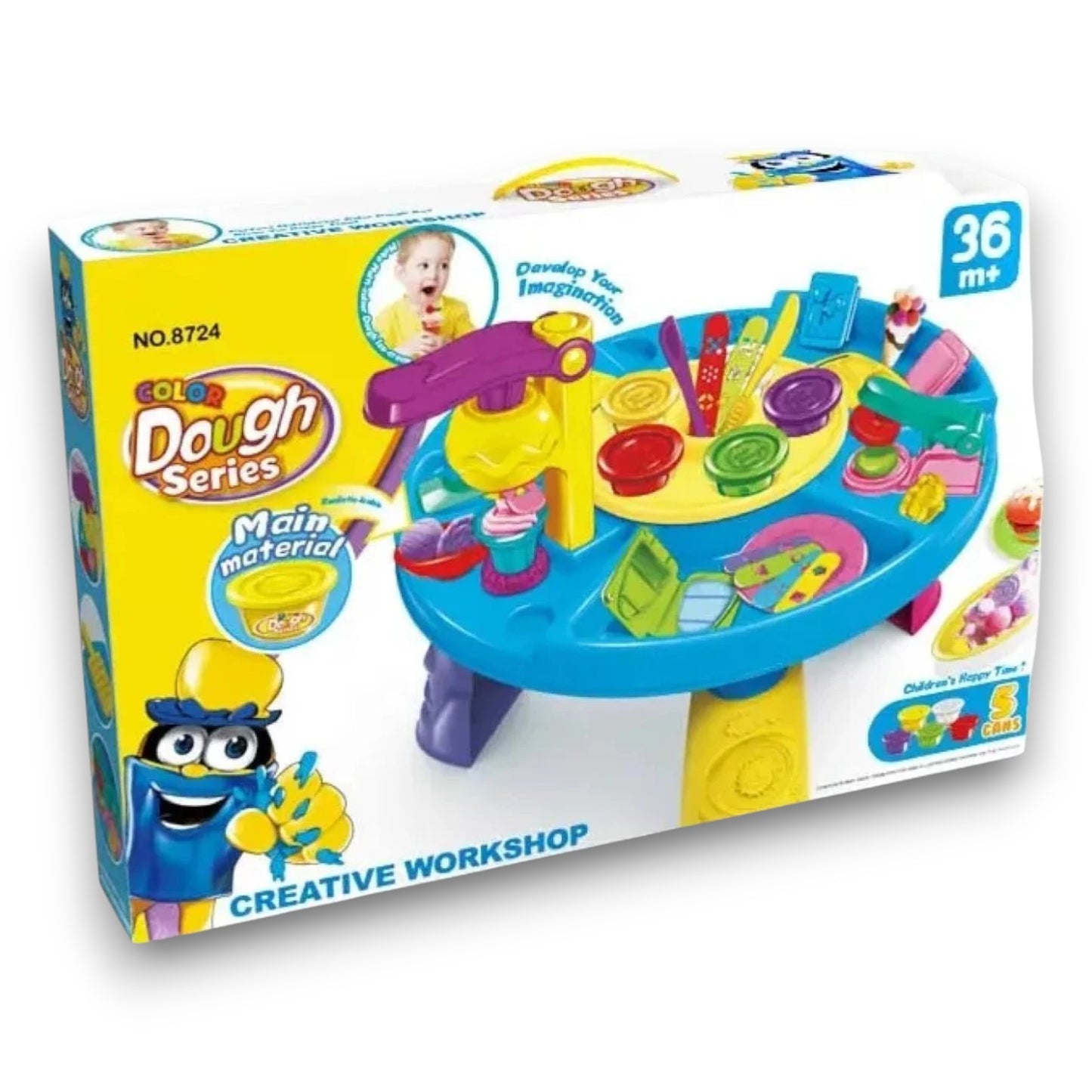 Mesa Didáctica Infantil con Plasticina y Accesorios | Juego Creativo 34 Piezas