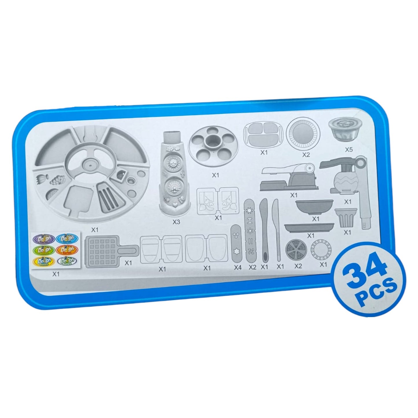 Mesa Didáctica Infantil con Plasticina y Accesorios | Juego Creativo 34 Piezas