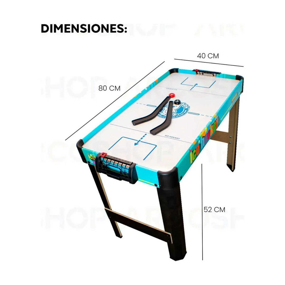 Mesa Multijuegos 4 en 1: Ping Pong, Hockey, Bolos y Tiro