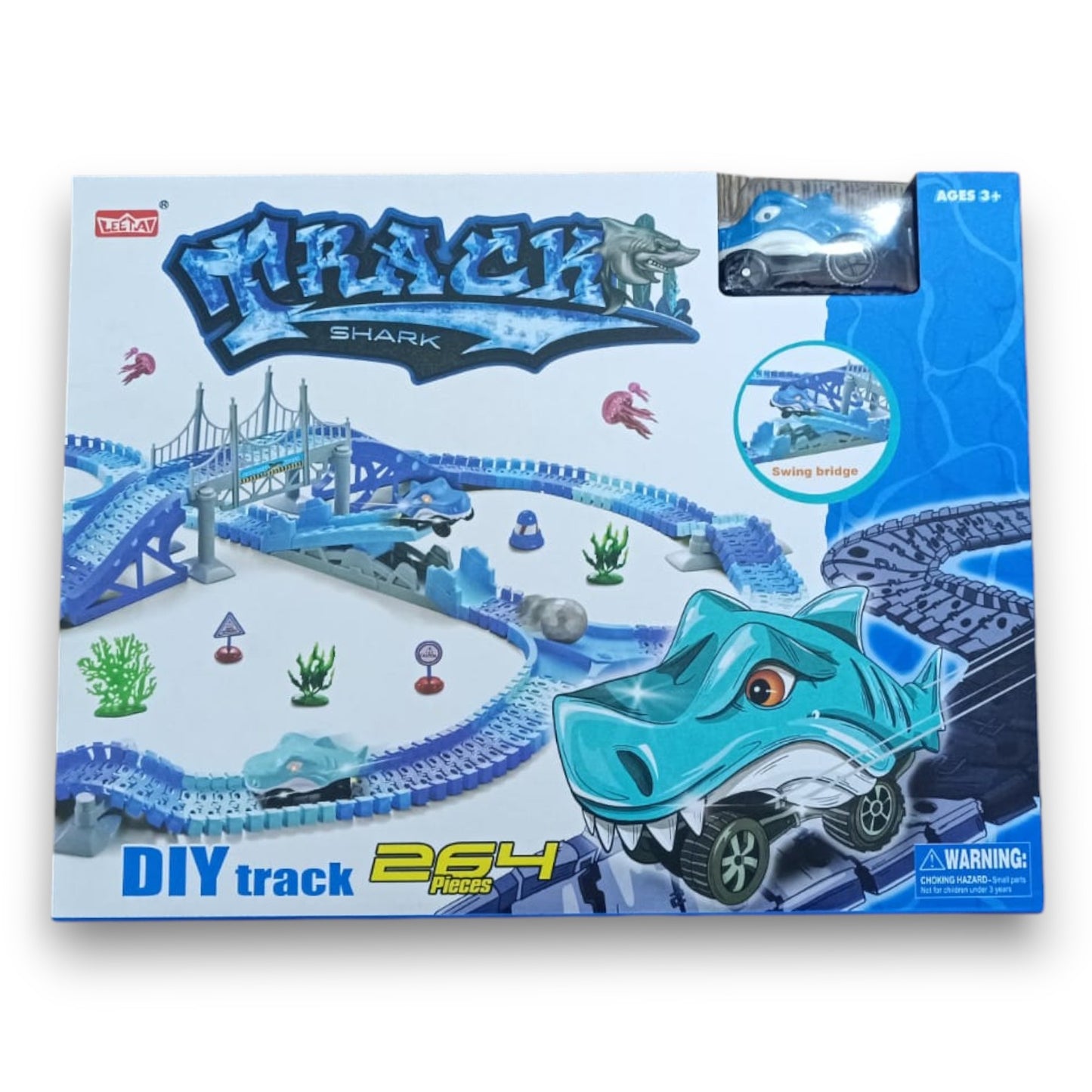 Pista de Auto Tiburón Shark Eléctrica para Niños