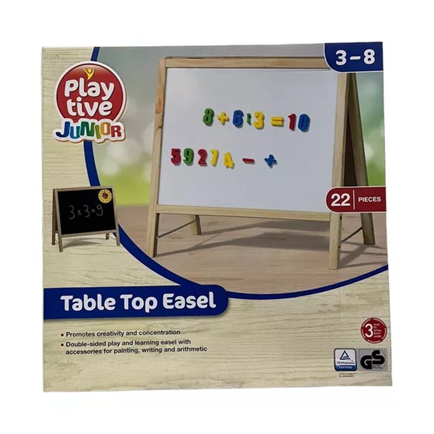 Pizarra Magnetica Doble Para Niños Tiza Plumón Y Numeros