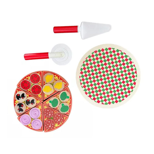 Pizza Juguete Madera Para Cortar