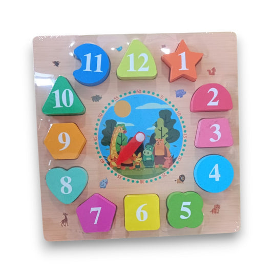 Reloj Rompecabezas de Madera 12 Piezas