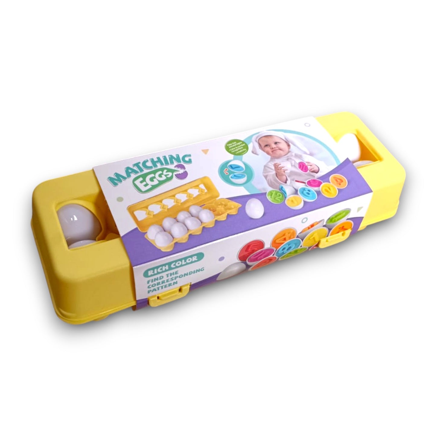 Huevos Encajes de Números y Colores 12un