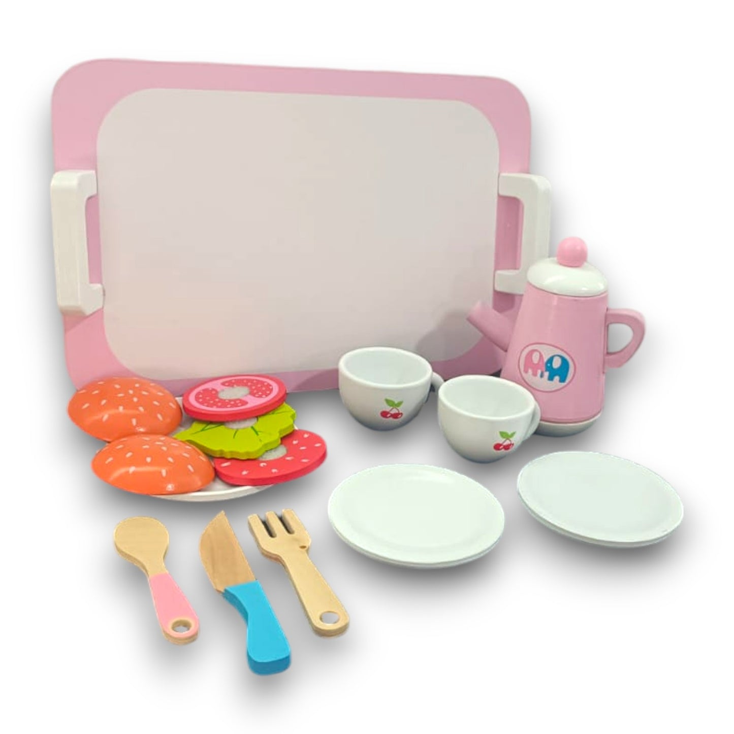 Juego de Té Para Merieda Madera Rosa
