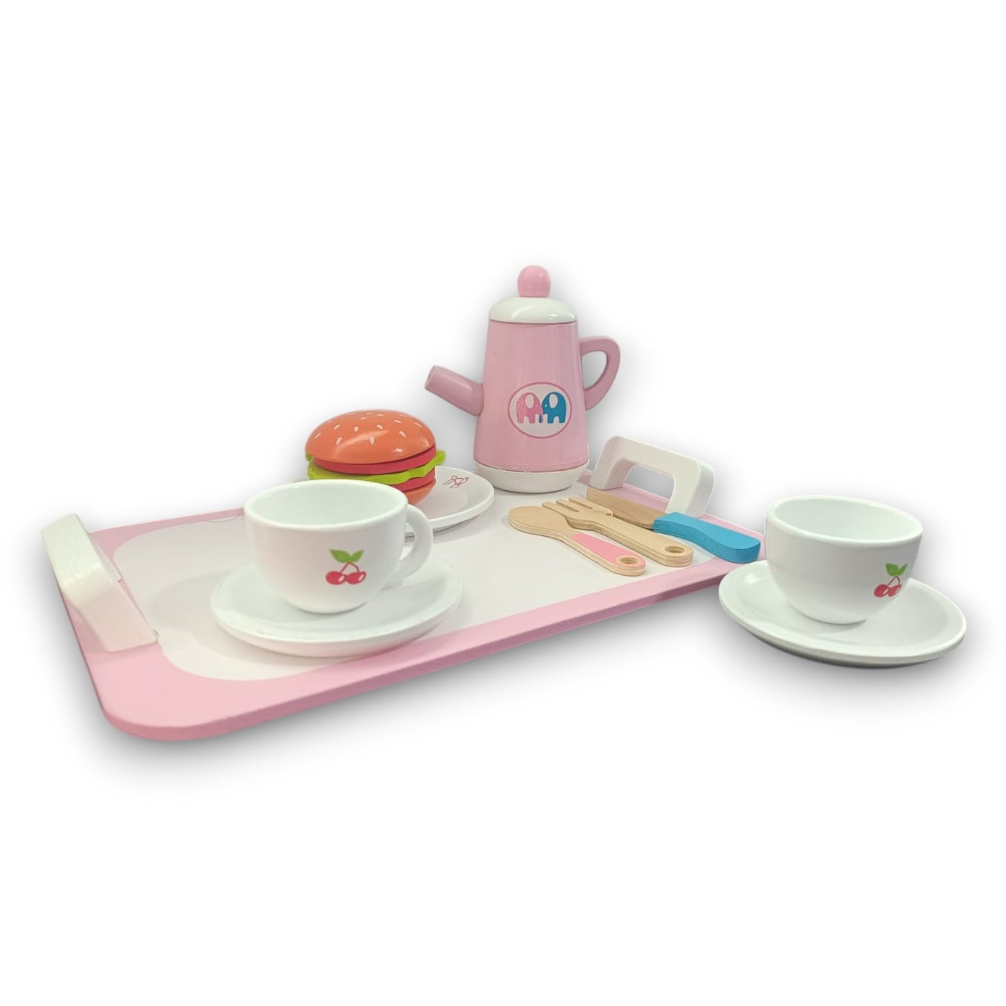 Juego de Té Para Merieda Madera Rosa
