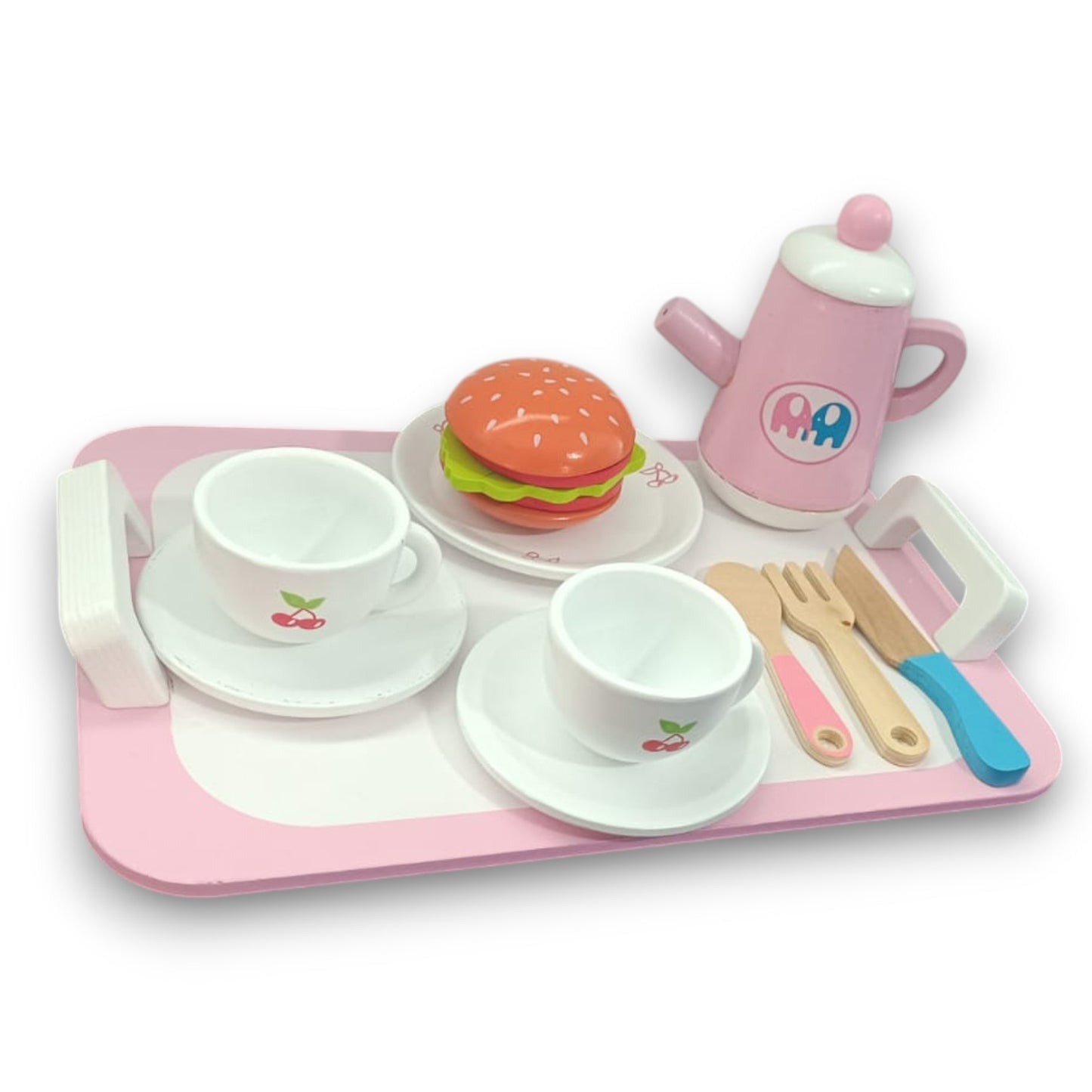 Juego de Té Para Merieda Madera Rosa